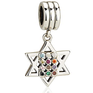 Hanging Hoshen Bracelet Charm in Sterling Silver. 30% OFF*